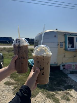 Chocolate Carmel (left) and hurricane (right)