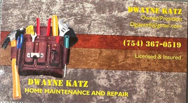 DWAYNE KATZ HOME MAINTENANCE & REPAIR