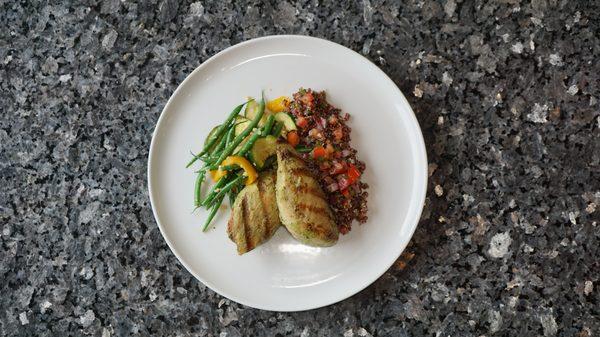 Jalapeño Marinated Chicken Breast w/ 
 Cilantro - Lime Quinoa and Green Beans