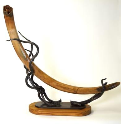 Woolly Mammoth Tusk on James Vilona hand-forged stand