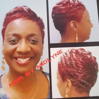 Another satisfied client. She's rocking that short cut confident.