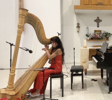 Mary Angelina Mei, Harpist