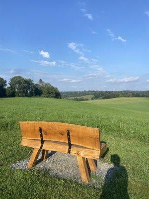 Nice bench with pretty view on red trail