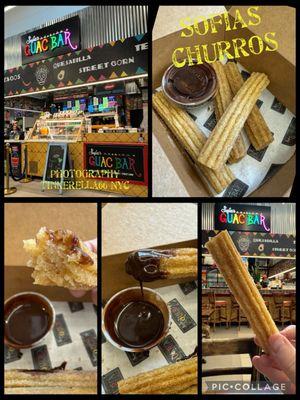 Sofias churros with chocolate dipping