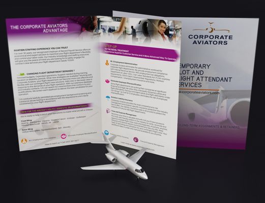 Brochure Design: Corporate Aviators
 www.stevenburnette.com