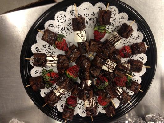 These skewers could be YOURS! We specialize in custom dessert trays made to fit your needs. Give us a call and order yours today!