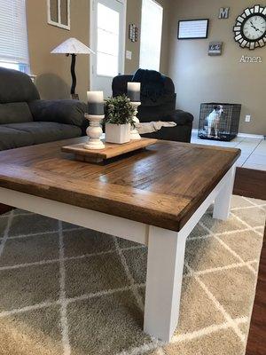 100% solid hickory coffee table