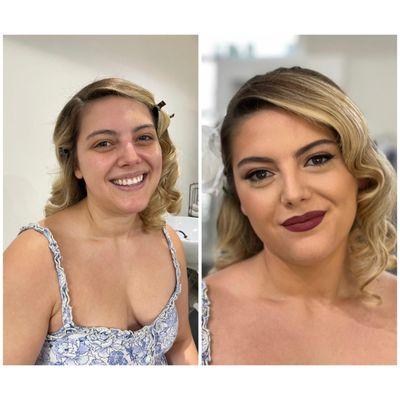 Makeup / Hair Before & After at GS BlowDryBar NYC Midtown, Manhattan