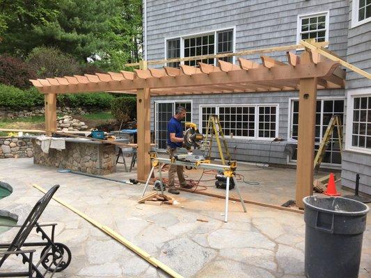 Outdoor kitchen in Weston, CT