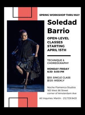 Classes April and May 2019!