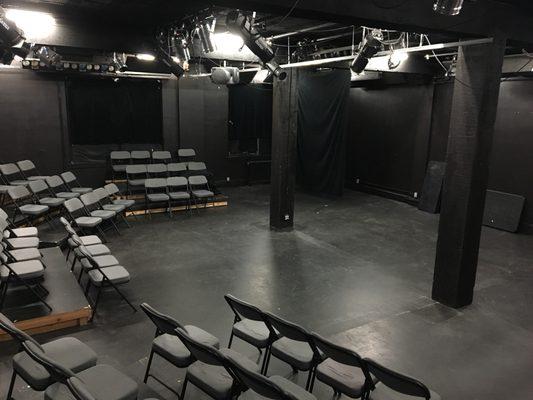 The Stage and audience seating at the Slate