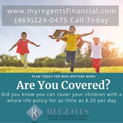 Life insurance is important, visit our website or call us to see how we can help you obtain coverage for you and your love ones!