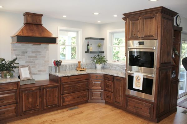 Stained Knotty Alder kitchen in Virginia