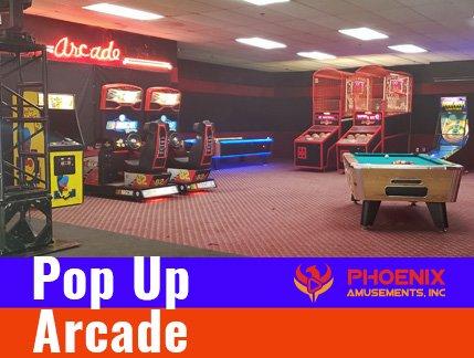 Pop Up Arcade for Private Corporate Party at local skating rink!