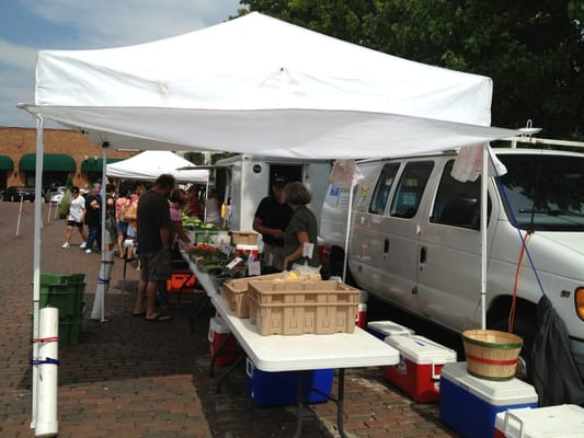 Farmers Market on summer Saturdays.