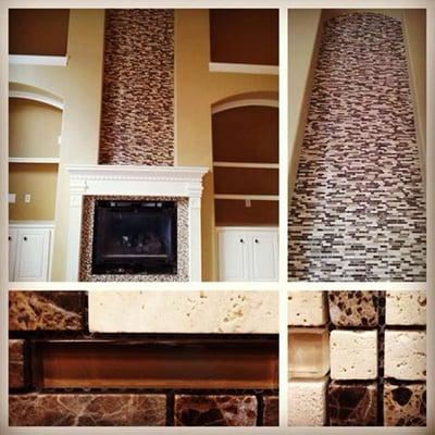 Custom Mosaic Fireplace