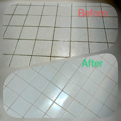 Before/After Tile & Grout Cleaning in Centreville, VA