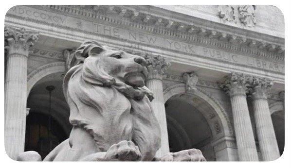 The main branch of the NYC Public Library, Manhattan. NYC.