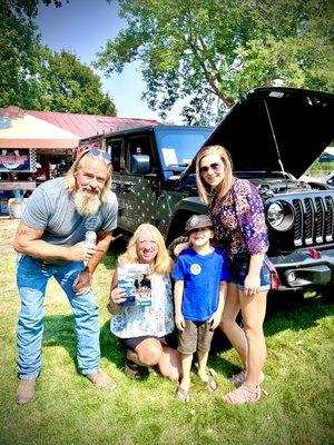 Little helper picked his favorite ride at the car show we were a sponsor for;)