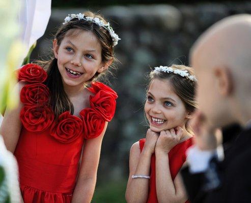 Watching during the ceremony