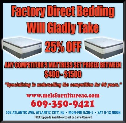 Want to save 25% on your next mattress?