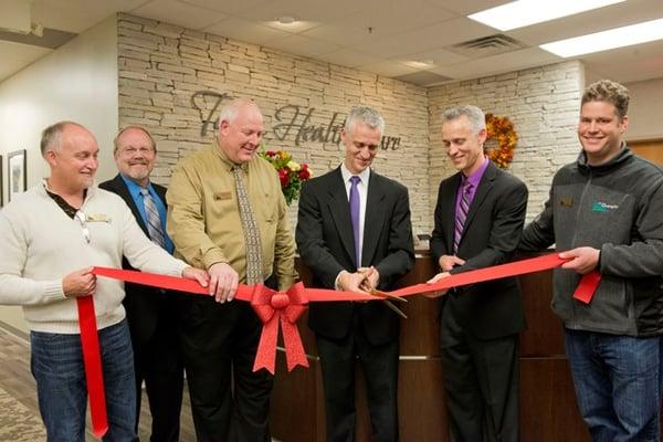 Ribbon cutting celebrating our expansion