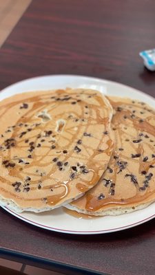 Chocolate chip pancakes. I added the syrup!