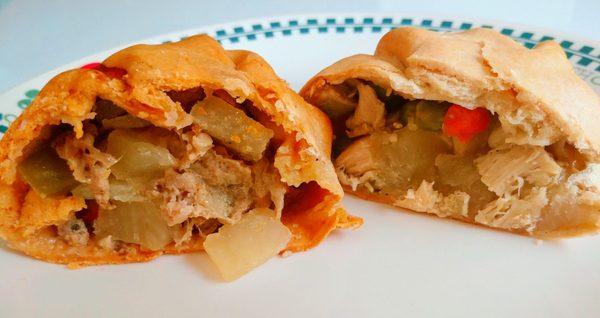 Chicken and sausage pasties