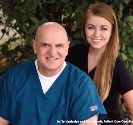 Dr. Vardanian (Dentist in Roseville, CA) and Patient Care Coordinator of 12 years, Katie.