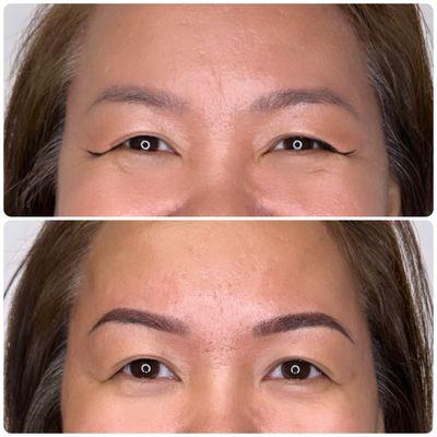 Brow coverup and color correction