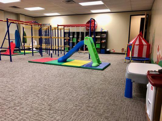 Our spacious Natural Environment Training (NET) room. Children can learn play skills and social skills in a natural setting.