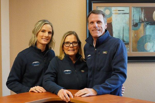 President of GAINES Insurance Ted with his wife , Beth and Daughter, Haley