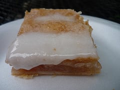 Fitzgerald's famous frosted apple squares dessert.