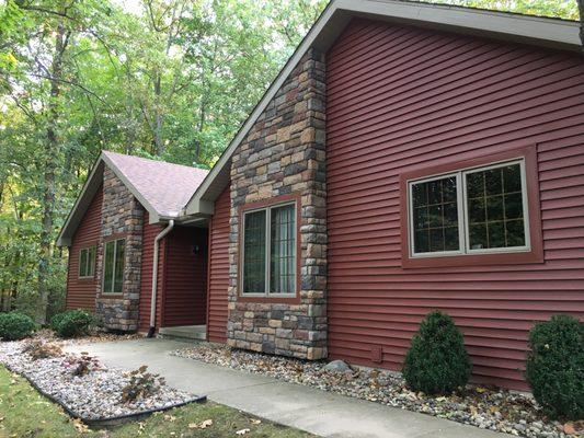 Siding and stonework in Grand Ledge