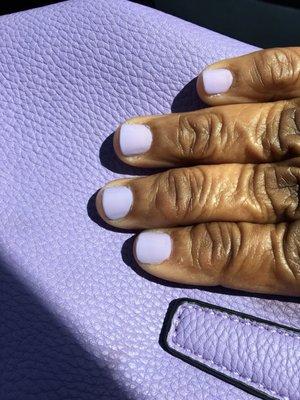 My manicure and nail color.  I love that it matched my purse of the day