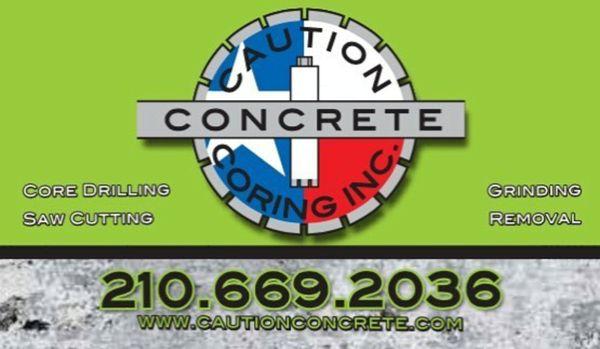 Caution Concrete Coring