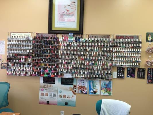 We have gel mood colors! over hundreds of gel colors and matching colors for toes!!