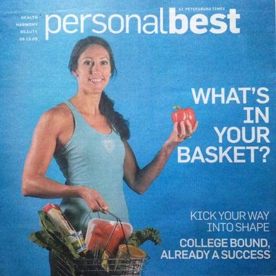 My work as a Nutritionist documented by the St Pete Times Personal Best Magazine