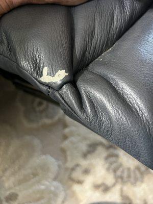 Bonded leather peeling