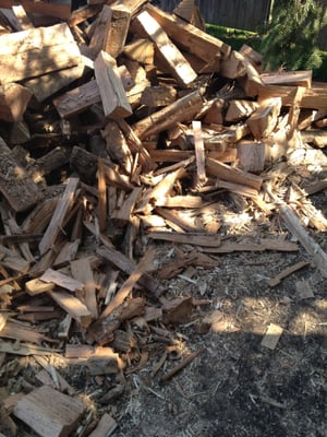 Two cords of PREMIUM BARKLESS FIREWOOD from Solid Fuels.