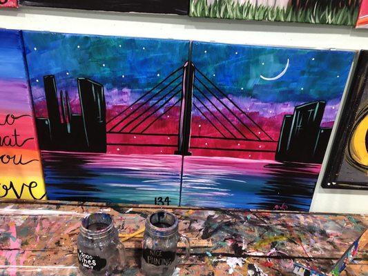 The toledo skyline art that Jamie helps you make