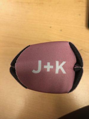 Thank you to Kandis and James for your order. This is a one color three sided koozie. We hope you have a wonderful wedding!