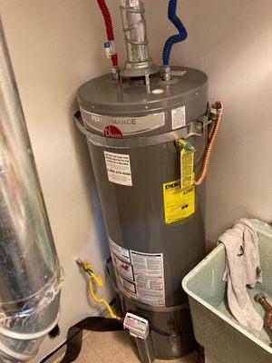 Gas water heater replacement, Project cost 370 and materials cost.