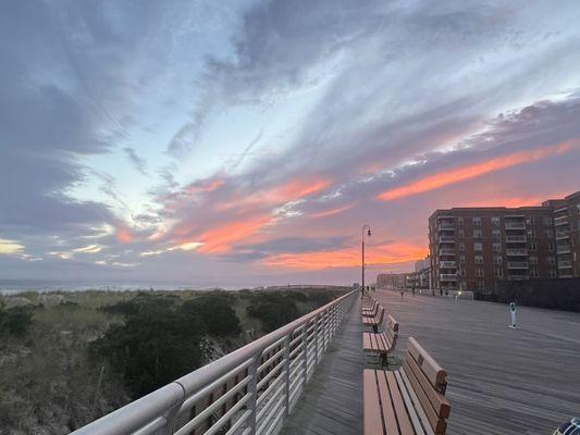 sunset on LB Boardwalk