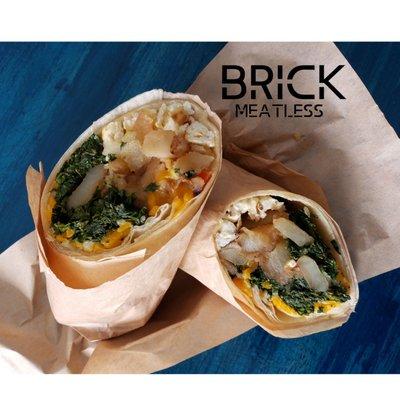 Breakfast burrito with kale and egg whites