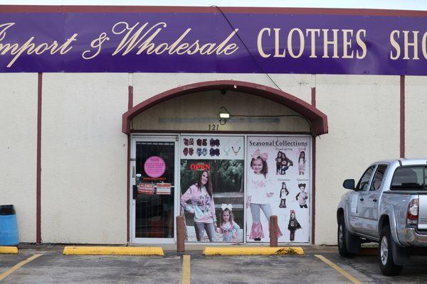 We are a wholesale Clothing store carrying kids & women clothing.