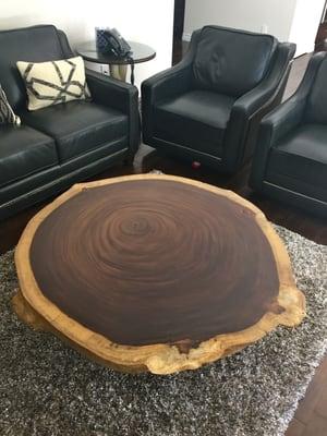 Custom coffee table made by Brent for a house in Oceanside