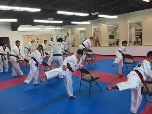 Black belt kicking seminar