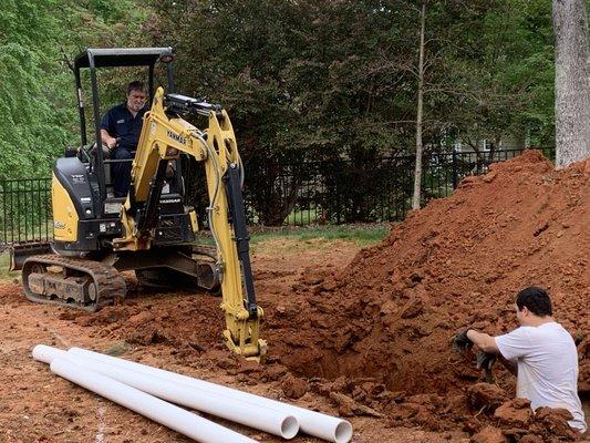 Sewer line replacement