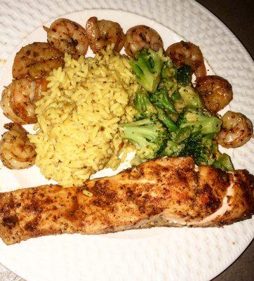 Salmon & Shrimp Dinner